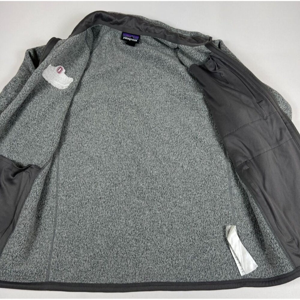 Patagonia Men Medium Gray Better Sweater Full-Zip Knit Fleece Jacket - Picture 4 of 6